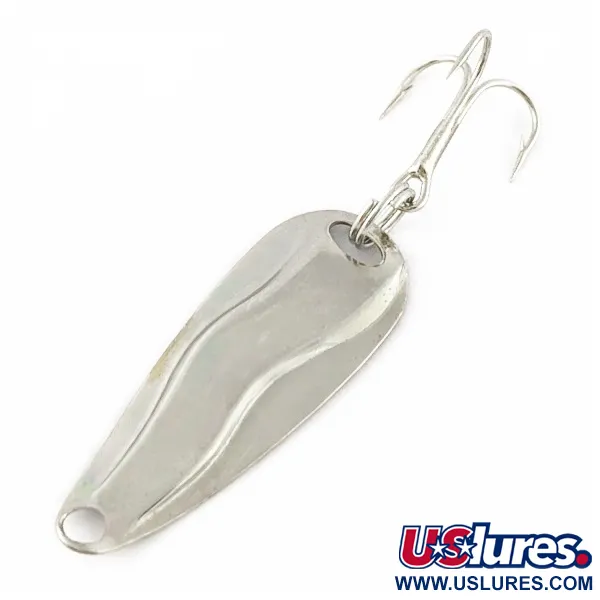 Vintage   Luhr Jensen Hot Shot W, 3/64oz nickel fishing spoon #24333