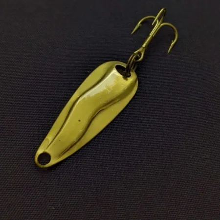 Vintage Luhr Jensen Hot Shot W, 3/64oz gold fishing spoon #24334
