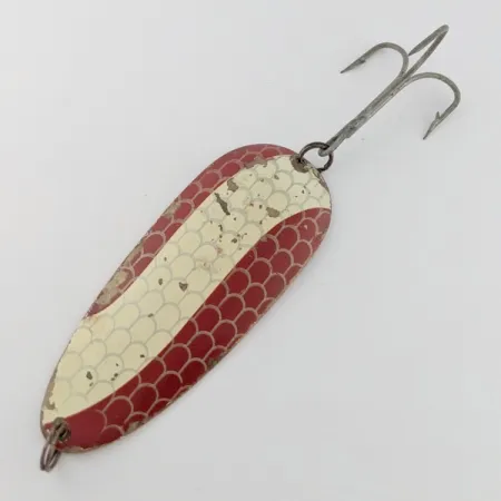 Vintage Eppinger Dardevle Huskie Junior Detroit (1950s) , 2oz nickel/red fishing spoon #24338