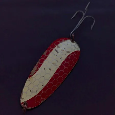 Vintage Eppinger Dardevle Huskie Junior Detroit (1950s) , 2oz nickel/red fishing spoon #24338