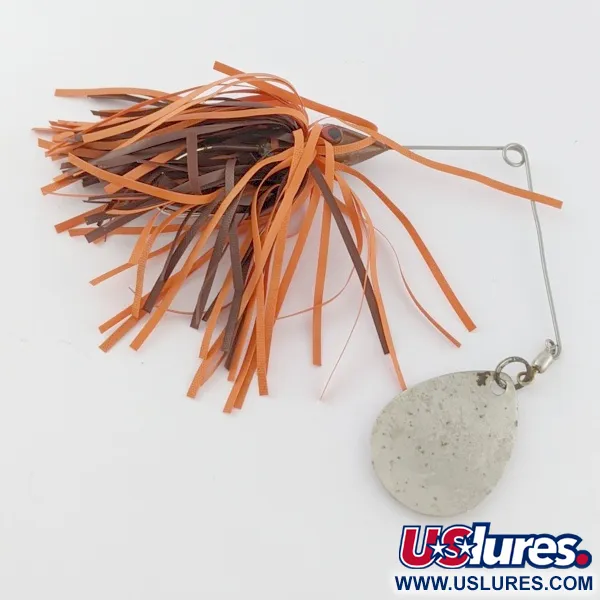 Vintage   Bomber the Classics bushwacker spinnerbait, 2/5oz nickel/orange fishing #24340