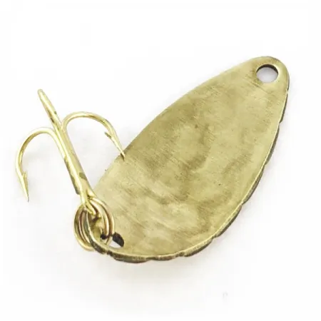 Vintage Acme Little Cleo bubbles, 1/8oz gold fishing spoon #24347