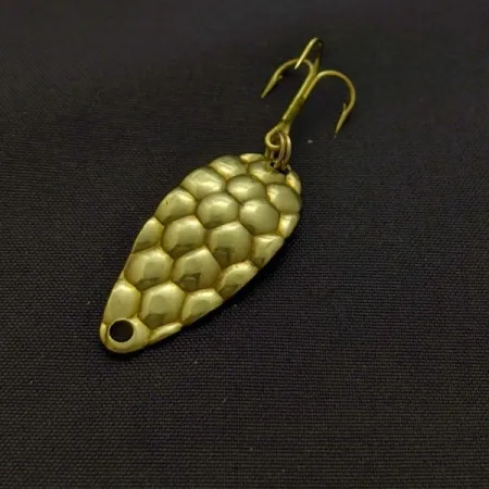 Vintage Acme Little Cleo bubbles, 1/8oz gold fishing spoon #24347