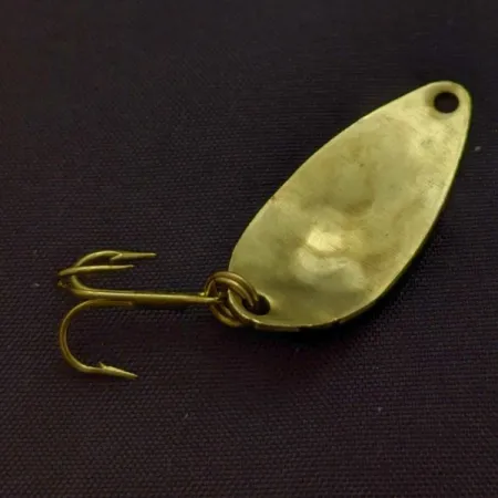 Vintage Acme Little Cleo bubbles, 1/8oz gold fishing spoon #24347