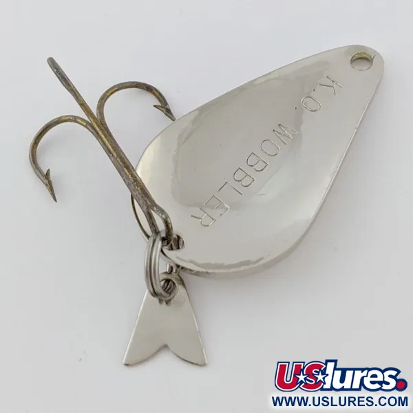 Vintage   Acme K.O. Wobbler, 1/2oz Nickel fishing spoon #24348