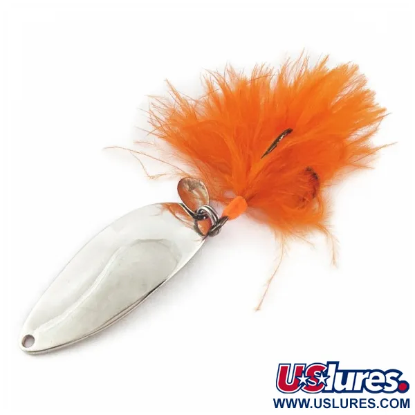 Vintage  Seneca Little Cleo (Hula Girl), 1/2oz nickel/blue fishing spoon #24349