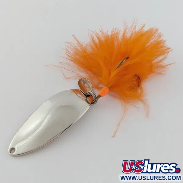 Vintage  Seneca Little Cleo (Hula Girl), 1/2oz nickel/blue fishing spoon #24349