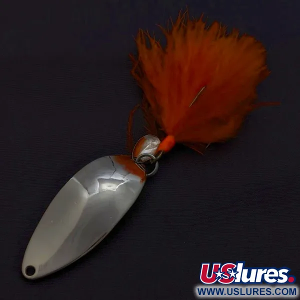 Vintage  Seneca Little Cleo (Hula Girl), 1/2oz nickel/blue fishing spoon #24349