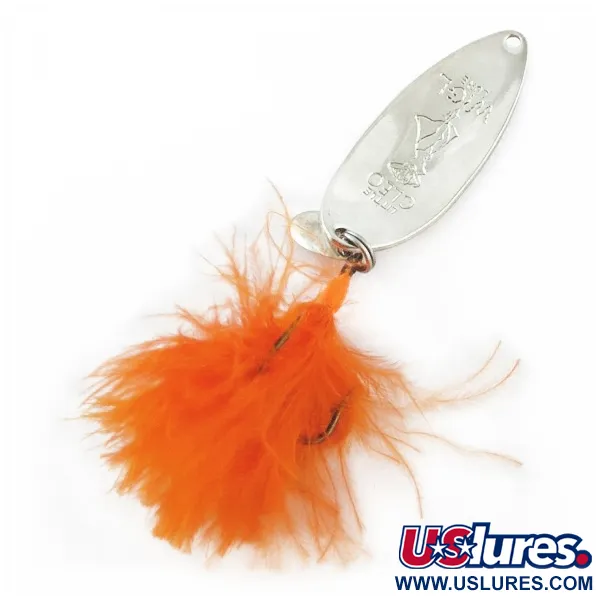 Vintage  Seneca Little Cleo (Hula Girl), 1/2oz nickel/blue fishing spoon #24349