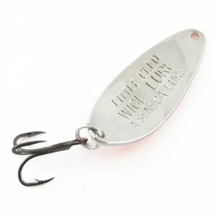 Vintage Seneca Little Cleo UV, 1/4oz nickel/orange/white fishing spoon #24351