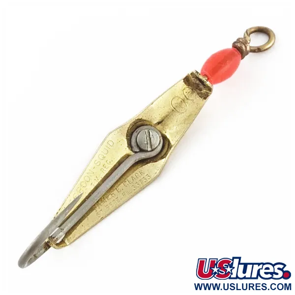 Vintage   James E. Clark Clark Spoon 00, 1/8oz gold fishing spoon #24355