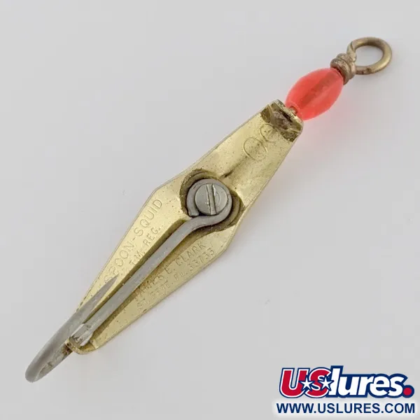 Vintage   James E. Clark Clark Spoon 00, 1/8oz gold fishing spoon #24355