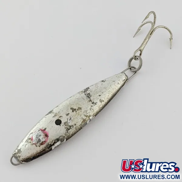 Vintage  Mann's Bait  Mann's Mann O Lure jig​, 1oz Nickel fishing spoon #24358