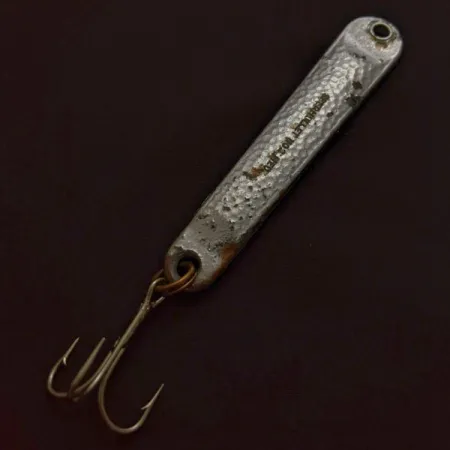 Vintage Spermullet №2 med jig, 1 2/3oz nickel fishing spoon #24359