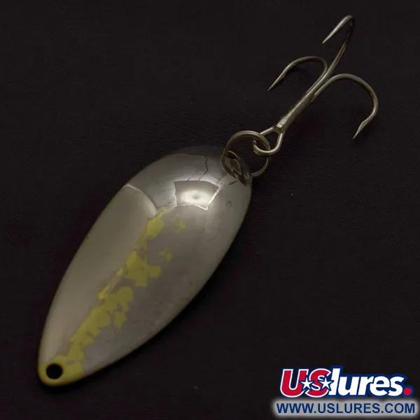 Vintage  Seneca Little Cleo (Hula Girl), 3/4oz Nickel/gold fishing spoon #24360