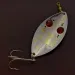 Vintage   Hofschneider Red Eye Wiggler, 1oz silver/brass/red eyes fishing spoon #24361