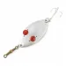 Vintage   Hofschneider Red Eye Wiggler, 1oz silver/brass/red eyes fishing spoon #24361