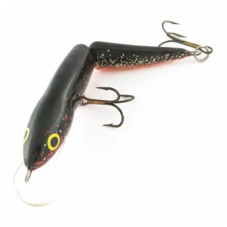 Vintage Salmo Whitefish WF18  Custom Painted , 3/5oz black/red glitter fishing lure #24363