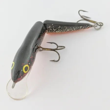 Vintage Salmo Whitefish WF18  Custom Painted , 3/5oz black/red glitter fishing lure #24363