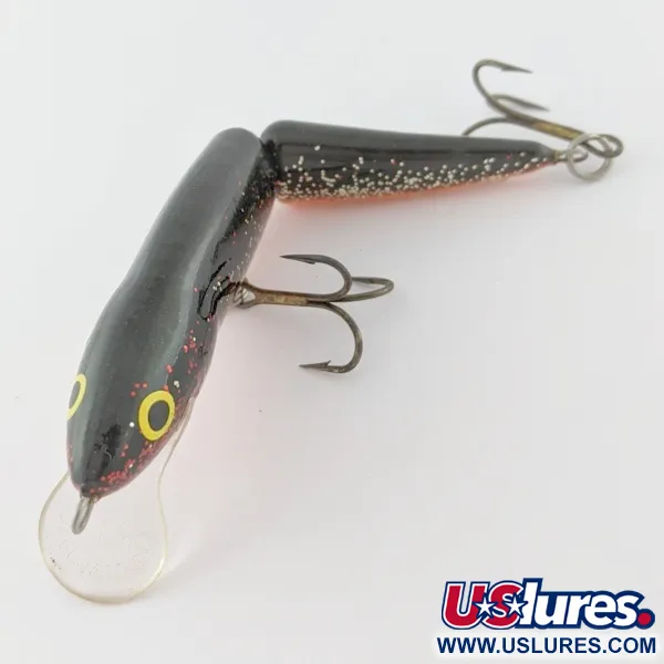 Vintage   Salmo Whitefish WF18  Custom Painted , 3/5oz black/red glitter fishing lure #24363