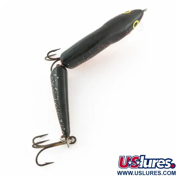 Vintage   Salmo Whitefish WF18  Custom Painted , 3/5oz black/red glitter fishing lure #24363