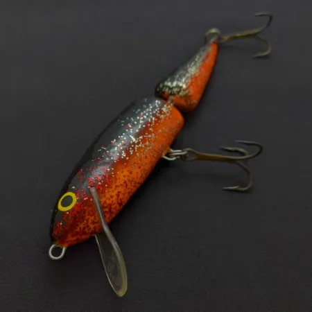 Vintage Salmo Whitefish WF18  Custom Painted , 3/5oz black/red glitter fishing lure #24363