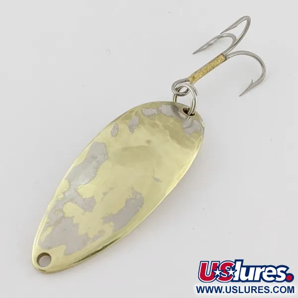 Vintage  Seneca Little Cleo (Hula Girl), 1/2oz Nickel/gold fishing spoon #24364