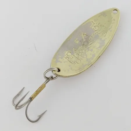 Vintage Seneca Little Cleo (Hula Girl), 1/2oz Nickel/gold fishing spoon #24364