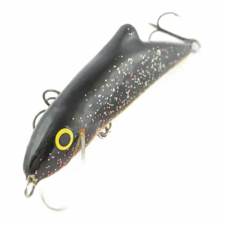 Vintage Salmo Skinner 10, 1/2oz black/red/glitter fishing lure #24366