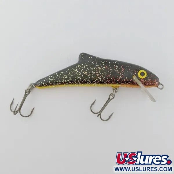 Vintage   Salmo Skinner 10, 1/2oz black/red/glitter fishing lure #24366