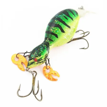 Vintage Renosky Lures Guido's Double Image, 1/3oz Green Tiger fishing lure #24368