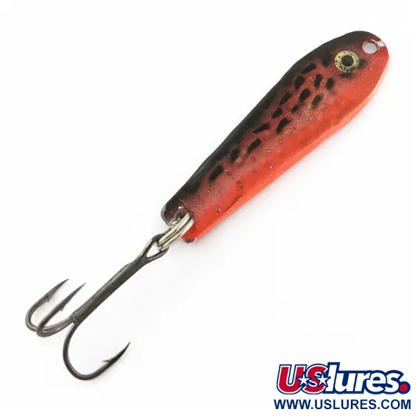 Vintage Renosky Lures Renosky bloody jig, 2/5oz red/black fishing spoon #24369