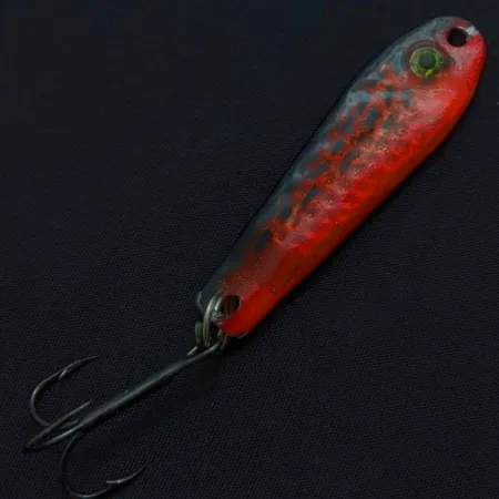 Vintage Renosky Lures Renosky bloody jig, 2/5oz red/black fishing spoon #24369