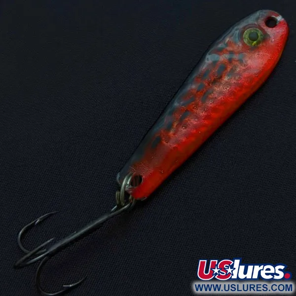 Vintage Renosky Lures Renosky bloody jig, 2/5oz red/black fishing spoon #24369