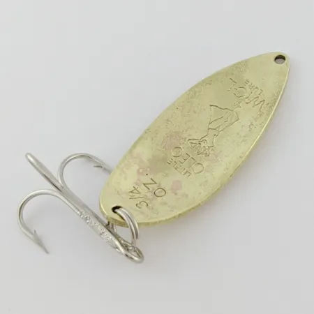 Vintage Seneca Little Cleo (Hula Girl), 3/4oz Nickel/gold fishing spoon #24373