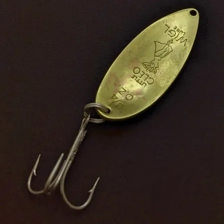 Vintage Seneca Little Cleo (Hula Girl), 3/4oz Nickel/gold fishing spoon #24373