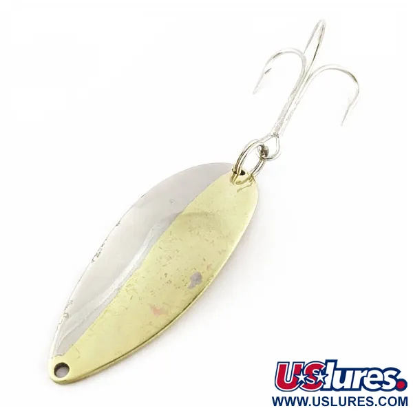 Vintage  Seneca Little Cleo (Hula Girl), 3/4oz Nickel/gold fishing spoon #24373