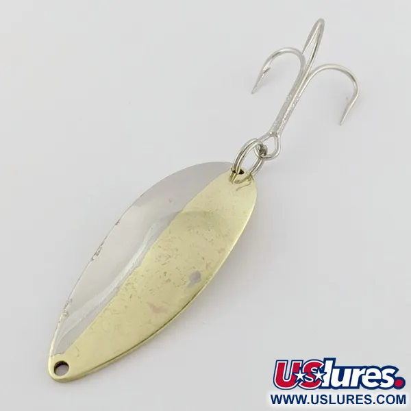 Vintage  Seneca Little Cleo (Hula Girl), 3/4oz Nickel/gold fishing spoon #24373