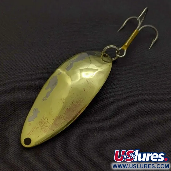 Vintage  Seneca Little Cleo (Hula Girl), 1/2oz Nickel/gold fishing spoon #24374