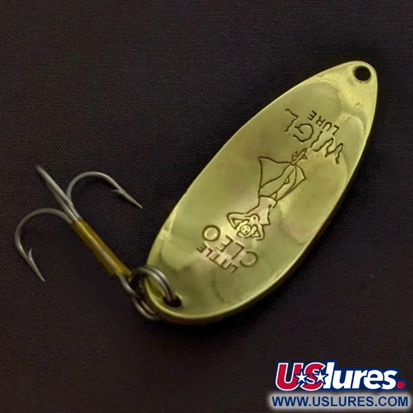 Vintage  Seneca Little Cleo (Hula Girl), 1/2oz Nickel/gold fishing spoon #24374