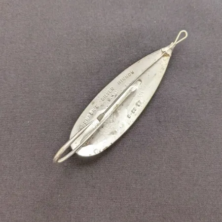 Vintage Johnson Silver Minnow Weedless, 3/4oz silver fishing spoon #24375