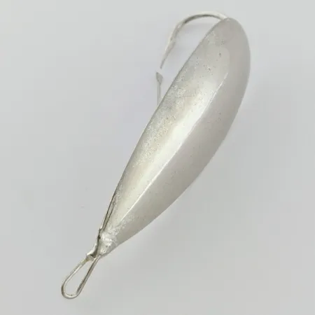 Vintage Johnson Silver Minnow Weedless, 3/4oz silver fishing spoon #24375