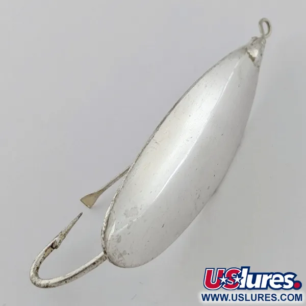Vintage   Johnson Silver Minnow Weedless, 1/3oz silver fishing spoon #24376