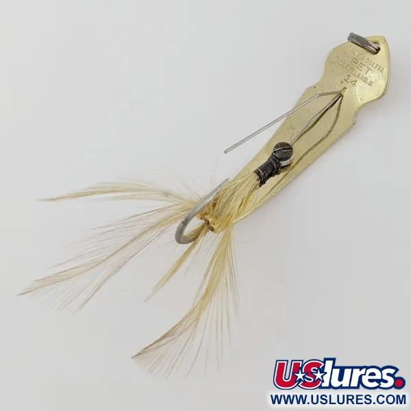 Vintage   Tony Accetta Pet Spoon 14, 1/4oz gold fishing spoon #24381