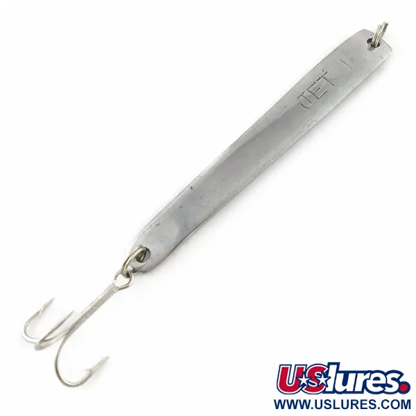 Vintage   Jet 1 Jig  Japan, 1 1/2oz Nickel fishing spoon #24384