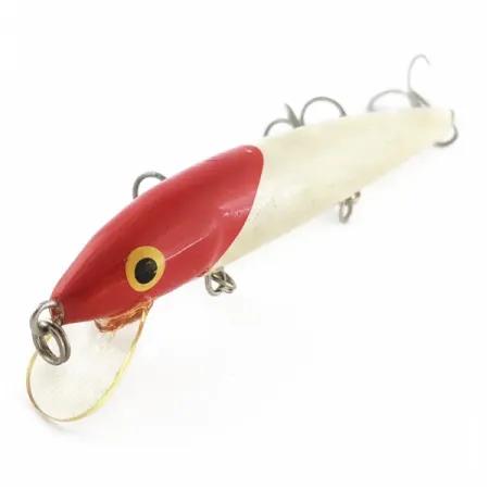 Vintage Rapala Husky Jerk HJ 12, 2/5oz Red Head fishing lure #24386