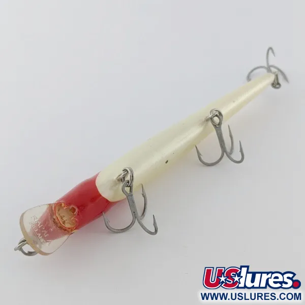 Vintage   Rapala Husky Jerk HJ 12, 2/5oz Red Head fishing lure #24386