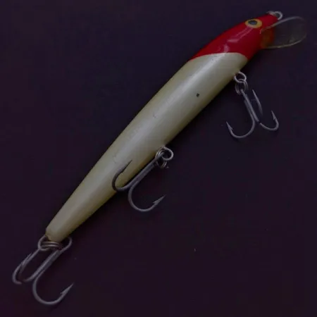 Vintage Rapala Husky Jerk HJ 12, 2/5oz Red Head fishing lure #24386