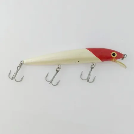 Vintage Rapala Husky Jerk HJ 12, 2/5oz Red Head fishing lure #24386