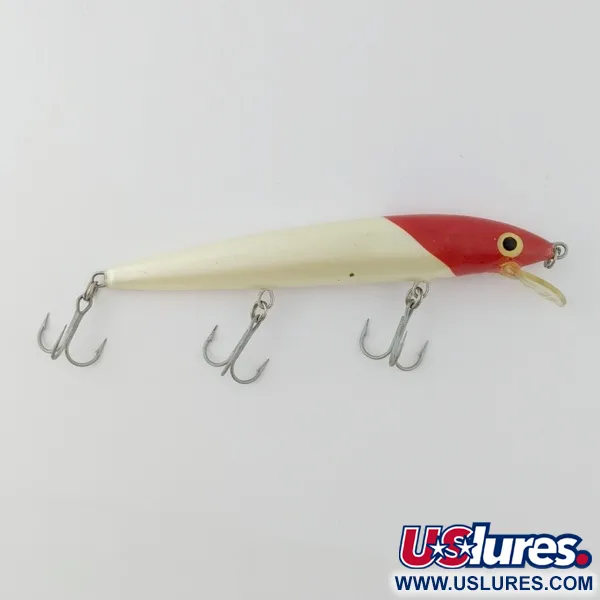 Vintage   Rapala Husky Jerk HJ 12, 2/5oz Red Head fishing lure #24386